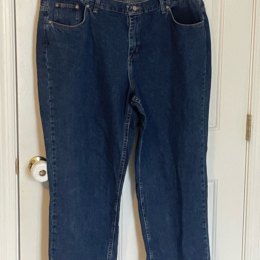 Faded Glory Dark Blue Straight Leg Jeans 24W
